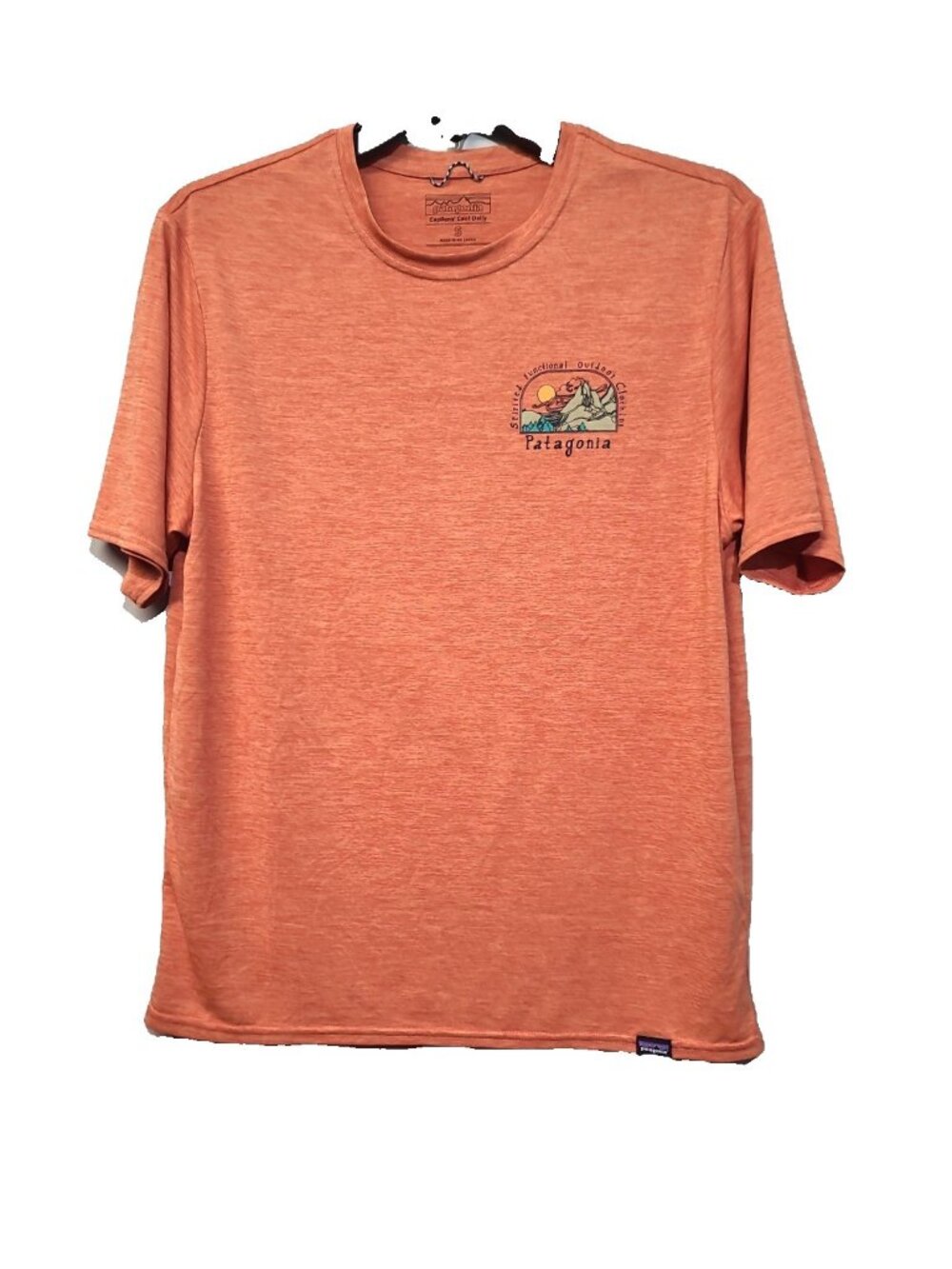 Patagonia Men's Capilene Cool Daily Graphic Shirt T-Shirts S Orange EUC